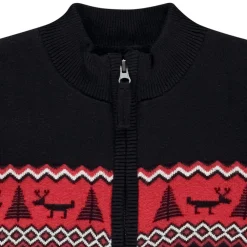 Gilet en tricot jacquard motif Noël pour garçon