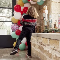 Gilet en tricot jacquard motif Noël pour garçon