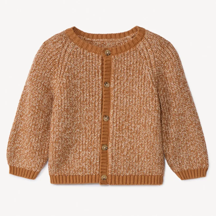 Gilet en tricot perlé et fils twistés pour bébé garçon