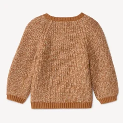 Gilet en tricot perlé et fils twistés pour bébé garçon