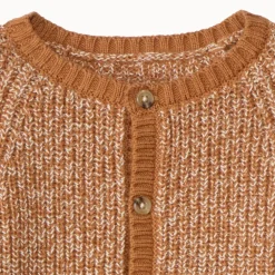 Gilet en tricot perlé et fils twistés pour bébé garçon