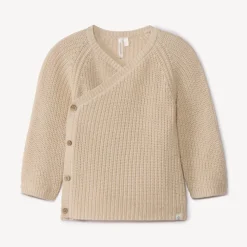 Gilet en tricot perlé uni pour bébé