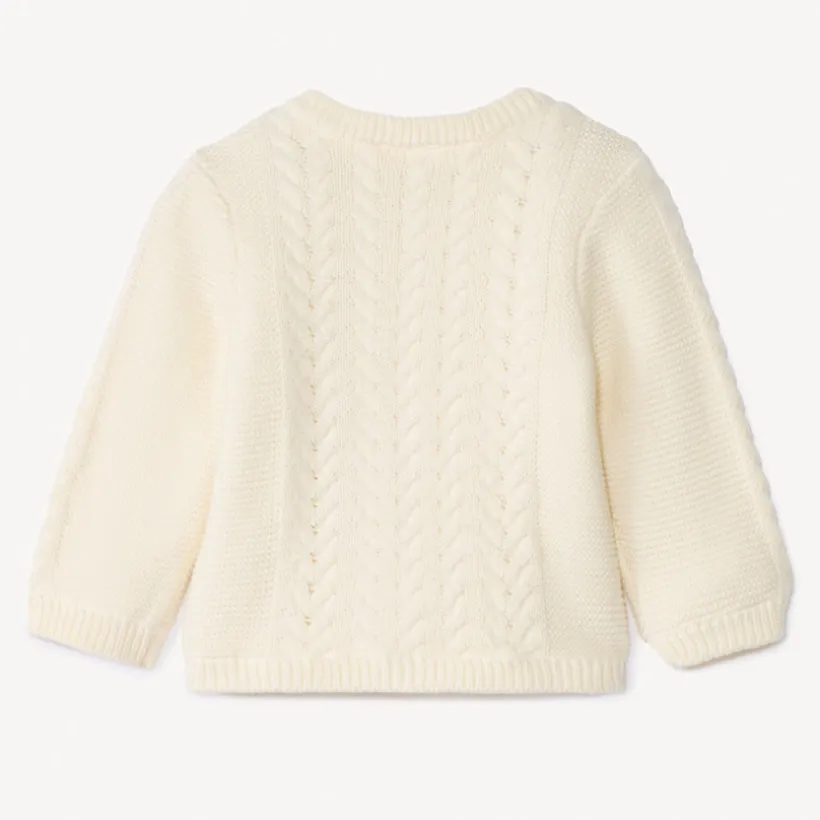 Gilet en tricot torsadé et doublé jersey pour bébé