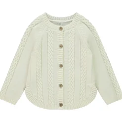 Gilet en tricot torsadé fantaisie forme poncho pour bébé fille