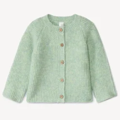 Gilet en tricot uni boutonné pour bébé