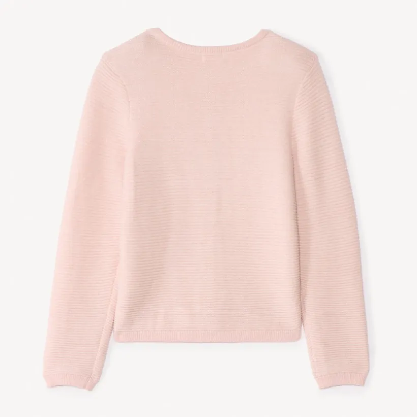 Gilet en tricot uni fantaisie et scintillant pour fille