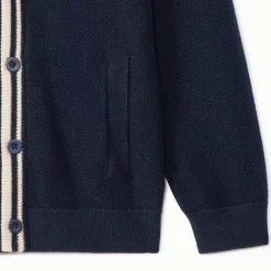 Gilet en tricot uni finition côtelée pour garçon