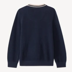 Gilet en tricot uni finition côtelée pour garçon