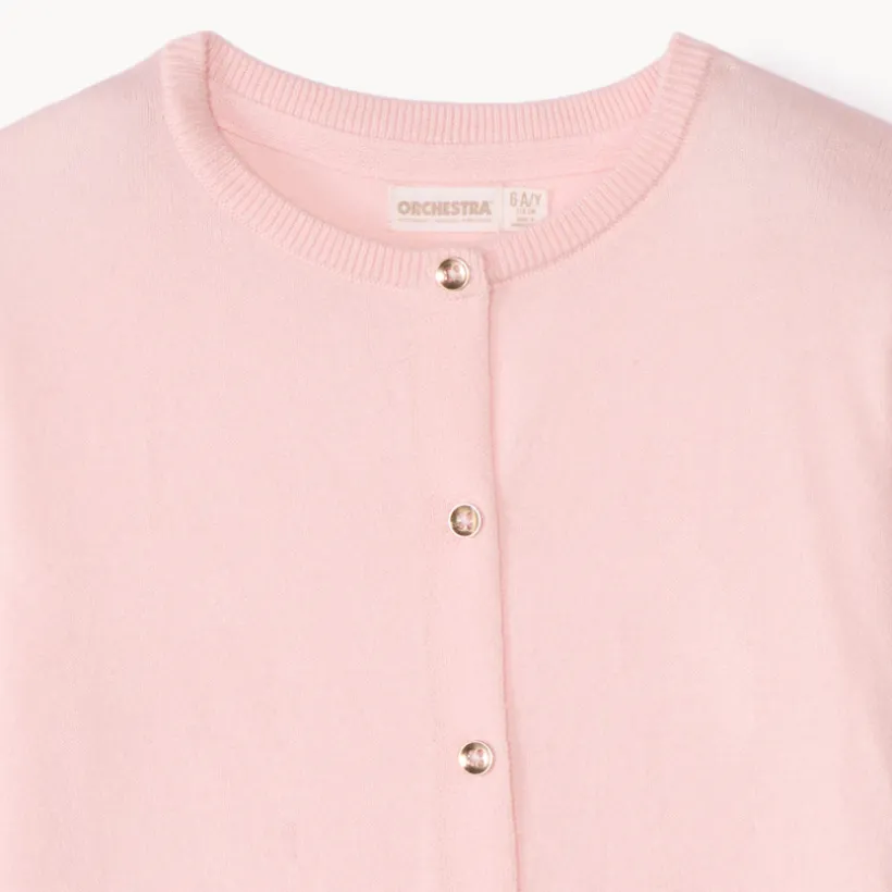 Gilet en tricot uni pour fille