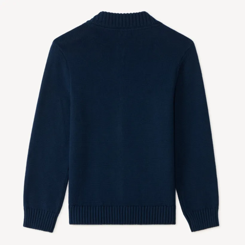 Gilet en tricot uni zippé pour garçon
