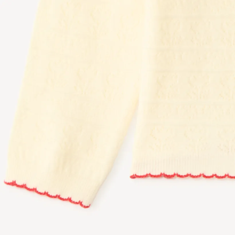 Gilet et t-shirt bébé fille en tricot fantaisie