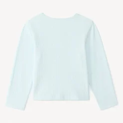 Gilet à manches longues avec broderie cerise pour bébé fille