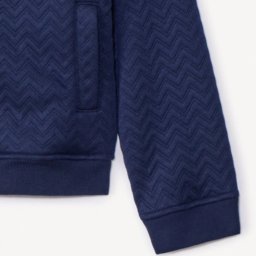 Gilet manches longues à col teddy et broderie pour fille