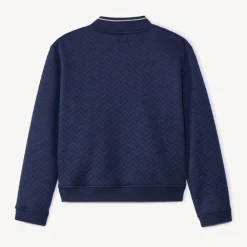 Gilet manches longues à col teddy et broderie pour fille