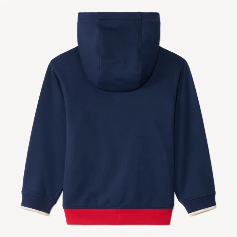Gilet manches longues effet colorblock avec capuche pour garçon