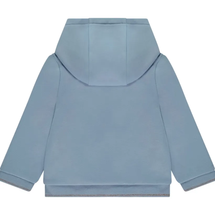 Gilet manches longues en molleton à poches cœur pour bébé fille