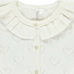 Gilet manches longues en tricot fantaisie pour bébé fille