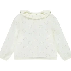 Gilet manches longues en tricot fantaisie pour bébé fille