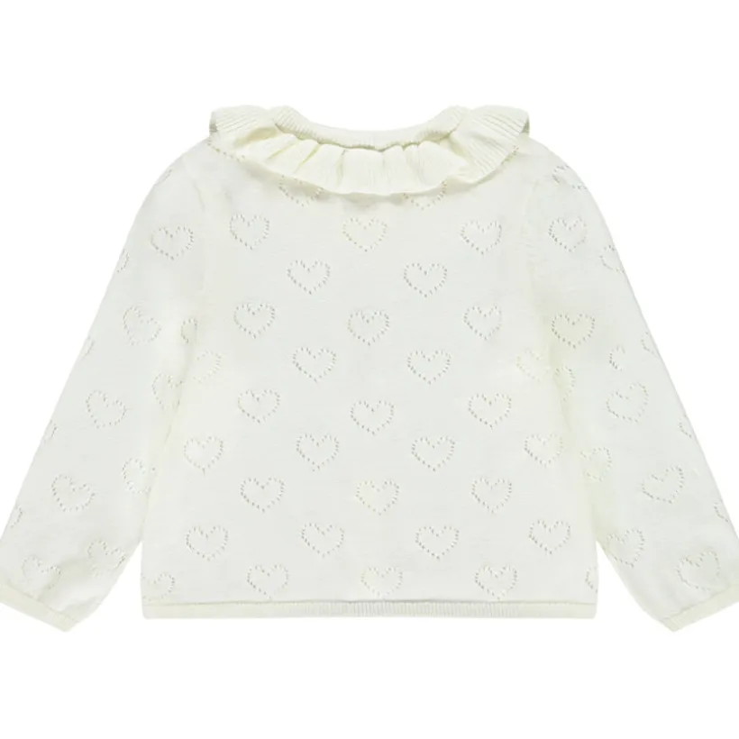 Gilet manches longues en tricot fantaisie pour bébé fille