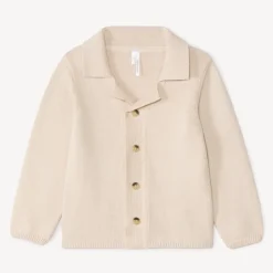 Gilet manches longues en tricot col tailleur pour bébé garçon