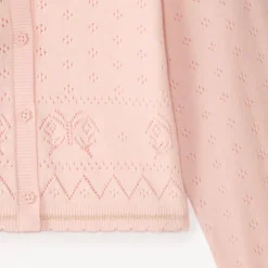 Gilet manches longues en tricot fantaisie pour fille