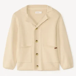 Gilet manches longues en tricot col tailleur pour garçon