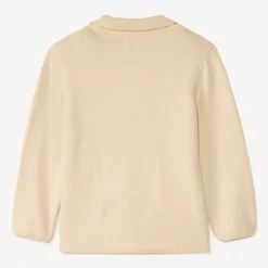Gilet manches longues en tricot col tailleur pour garçon