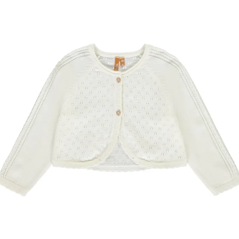 Gilet à manches longues en tricot fantaisie pour bébé fille