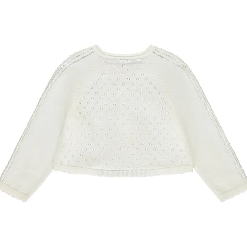 Gilet à manches longues en tricot fantaisie pour bébé fille