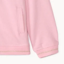 Gilet molleton à capuche ludique pour bébé fille