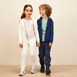 Gilet molleton uni avec capuche pour garçon