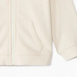 Gilet molleton uni à capuche ourson pour bébé garçon