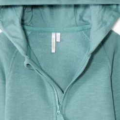 Gilet molleton uni à capuche ourson pour bébé garçon