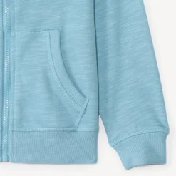 Gilet molleton uni à capuche pour garçon
