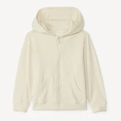 Gilet molleton uni à capuche pour garçon