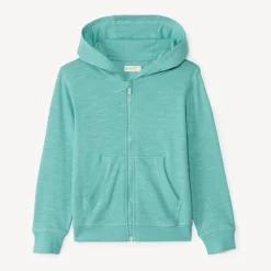 Gilet molleton uni à capuche pour garçon