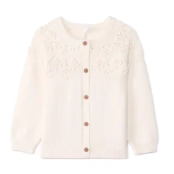 Gilet oversize en tricot fantaisie pour bébé fille