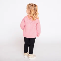 Gilet oversize en tricot fantaisie pour bébé fille
