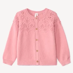 Gilet oversize en tricot fantaisie pour bébé fille