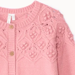 Gilet oversize en tricot fantaisie pour bébé fille