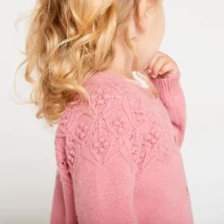 Gilet oversize en tricot fantaisie pour bébé fille