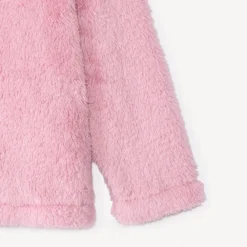 Gilet polaire en sherpa uni avec capuche pour bébé fille