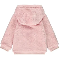 Gilet polaire uni en sherpa pour bébé fille
