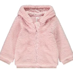 Gilet polaire uni en sherpa pour bébé fille