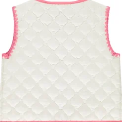 Gilet sans manches en voile brodé fantaisie pour fille