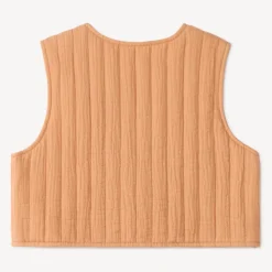 Gilet sans manches fille broderie florale