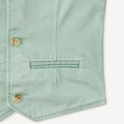 Gilet serveur en toile unie pour garçon