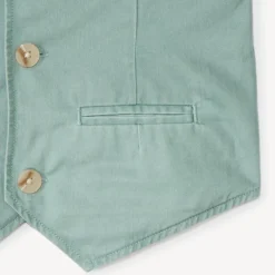 Gilet serveur en toile unie pour garçon
