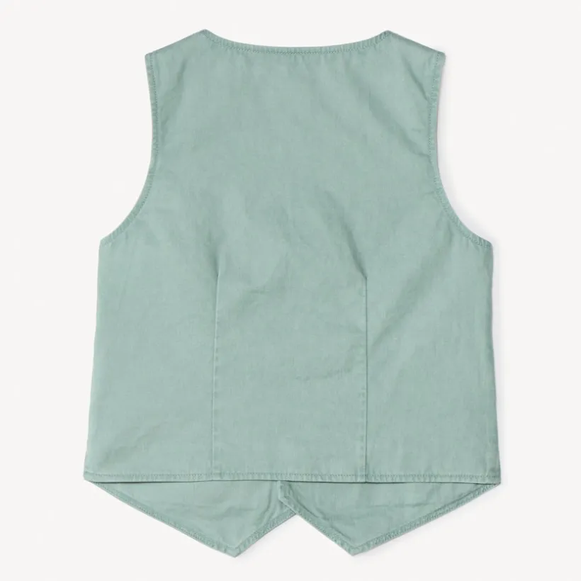 Gilet serveur en toile unie pour garçon