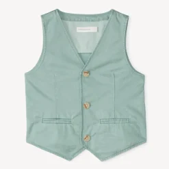 Gilet serveur en toile unie pour garçon